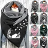 Lenços moda inverno cachecol para mulheres impressão botão macio envoltório casual xales quentes foulard pescoço bandana echarpe 230928