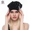 Beanie Crânio Caps Ching Yun Mulheres Cashmere Malha Chapéu Macio Inverno Quente Bordado Alta Qualidade Feminino Cor Sólida Chapéu De Malha B19 13 231005