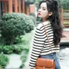 Women's Sweaters 2023 Winter Korean Fashion Sweater Cardigan White Black Striped Knitted Women Short Long Sleeve Female