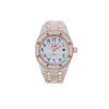 Blu New Dign Japane Quartz Movement Custom Blue Arabic Number Diamond Luxury Wrist Watch för män Kvinnor smycken 2zboj341a