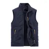 Men's Vests 2023 Fleece Vest Men Winter Autumn Vintage Cotton Ultra Light Casual Plus Size Waistcoat Sleeveless Jackets Warm