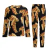 Мужская пижама для пиццы, зимняя еда, итальянская ночная рубашка для спальни, мужские комплекты из 2 предметов, милые большие пижамные комплекты с длинными рукавами и графикой