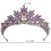 Shinning Purple AB Crystal Diademi nuziali Corona strass Collares Copricapo Accessori per capelli da sposa