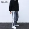 Patrzywowe patchwork Patchwork Pants Harajuku męskie kobiety Velor Jogger sweatpant High Street Man moda aksamitne spodnie nogi spodni me213d