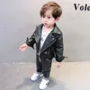 Jacken Jungen Lederjacke Einfarbig Jungen Mäntel Kinder Casual Stil Kinder Jacken Frühling Herbst Kleidung Für Jungen 231005