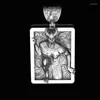 Pendentif Colliers Personnalité En Acier Inoxydable Crâne Diable Moto Fête Steampunk Corne De Chèvre Guerrier Punk Bijoux