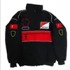 F1-Rennanzug, langärmelige Jacke, Retro-Motorradanzug, Jacke, Motorrad-Team, Winter-Baumwollkleidung, Anzug, bestickte warme Jacke