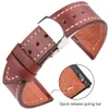 Cinturini per orologi Cinturino in vera pelle 18 20 22 24mm Donna Uomo Vintage Cinturino in pelle di vacchetta Accessori per cintura Chiusura deployante253z