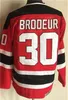 Män retro hockey 30 Martin Brodeur Jerseys Vintage Classic 4 Scott Stevens Red White Green Team Color Embroidery and Sewing Pure Cotton for Sport Fans Breattable