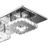 Lustres Plafonnier 24W Lustre Cristal Double Tête Encastré Lampe Rectangle LED Moderne Pour Salon Allée Luminaires