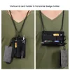 Posiadacze karty wentylator Molle Tactical Id Case Patch Neck Smycz i Organizer Holder Badge Torebka