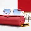 catier zonnebrillen voor dames designer herenzonnebrillen Eenvoudige en modieuze elegantie Frameloze platte lichtspiegel optische framereceptbril