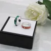 Bague classique Vintage en argent 925, vert, ORANGE, émail, lettre G, bijoux à la mode pour hommes et femmes, accessoires 242Q