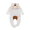 Macacão 0-12 meses nascido bebê menino menina crianças urso com capuz macacão bodysuit roupas roupas manga longa playsuit outfit 230928