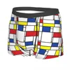 Boxer Mondrian inspiré pour homme, sous-vêtements De Stijl, très respirant, qualité supérieure, idée cadeau