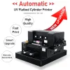 Automatische XP600 UV-flatbedprinter met draaiknop voor flestelefoonhoes UV DTF-printer A3 UV-printer Metaal UV DTF-drukmachine