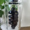 Bong de vástago inferior difuso con espiral negra elegante Grace Glass de 13,4 pulgadas