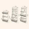 Storage Holders Racks Kitchen Spice Storage Rack Refrigerator Side Shelf Wall Hanging Stand Fridge Storage Racks Paper Towel Holder Closet Organizer 230927