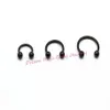 Black Horseshoe 316l Surgical Steel Nostril Nose Ring Circular Piercing Ball Body Smycken Rings CBR Ring Earring16g 6mm 8mm 10mm248x