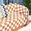 Blankets 130x180cm Colorful Grid Check Sofa Cover Chair Lounge Throw Blanket Tapestry Bedspread Outdoor Camping Towels 230928