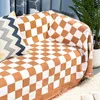 Koce 130x180 cm Kolorowa siatka Check Sofa Cover Podwokwórzl Salon Rzuć koc gobelin Bedspread na zewnątrz ręczniki kempingowe 230928