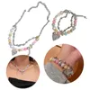 Pendant Necklaces Y2K Bead Cherry Heart Necklace Bracelet Women Fashion Egirl Punk