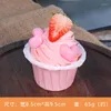 Decorative Flowers Artificial Fake PU Cake Cup Model Ice Cream Display Pography Props Crafts Home Decoration