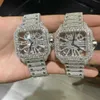 Horloges D31 Luxe herenhorloge 4130 uurwerk horloge voor heren 3255 montre de luxe Mosang steen ijs VVS1 GIA horloge Diamond watchs292a