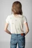 Womens T-shirt Designer Zv Ster Strass Ronde Hals Casual Dames Blouse Tee Kleding Top XS-L 330S #