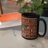 Mugs Library Bookshelf Mug Modern Bookkeeper Coffee Tea Cup Large Capacity Ceramic Book Mark For Wine Milk