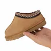 Crianças Criança Tasman II Chinelos Tazz Sapatos de Bebê Pele de Castanha Slides Pele de Carneiro Shearling Clássico Ultra Mini Bota Mules de Inverno Slip-on Lã Tamanho Pequeno Grande 21-4526