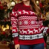 Suéteres femininos Inverno Mãe Pai Crianças Combinando Tricô Suéteres Natal Família Casais Jumpers Quente Engrossar Malhas Casuais Xmas Look 231005