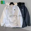 Men's Jackets Embroidered Golf Hooded Outdoor Sun Protection Jacket Men's And Women's Loose Tooling Spliced Hardshell Jacket J231006