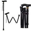 Trekking Poles Multifunction Walking Stick Telescopic Fold Crutches Hiking Crutch Elderly Metal Cane Outdoor 231006