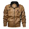 Männer Leder Faux Marke Jacke Männer Vintage Biker PU Mantel Kausalen Motorrad Jacken Plus Größe 8XL 3D Stehkragen herbst Winter Dicke Tops 231005