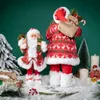 Juldekorationer 60 cm jultomten Claus Doll Christmas Tree Ornament Navidad Gift Kids Plush Christmas Doll Home Decoration 231005