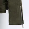 Men's Trench Coats Short Top Suede Coat Mens Autumn Winter Personality Army Green Zip Biker Jacket Male Cool Locomotive Jackets Plus Size