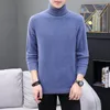 Suéter masculino zongke rosa gola alta inverno suéter de malha roupas masculinas malha coreano 2023 outono pullovers roupas masculinas M-2XL