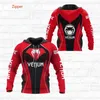 Men s hoodies tröjor 2023 boxning träning hoodie topp tryckt 3d runda nack smal passande avslappnad blixtlås sport matchande skjorta 231005