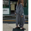 Women's Wool Blends Korea Autumn And Winter Woolen Overcoat Women XLong Loose Lacing Belt Black Gray Double Sided 100 Coat Jacket 231006