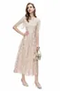 Women's Runway Dresses O Neck Short Sleeves Embroidery Floral Layered Elegant Party Prom Gown