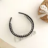 Hair Accessories Fashion Elegant Wave Plastic With Tooth Soild Color Korean Style Hoop Children's Girls Headband Headdress