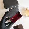 Kobiet luksusowy projektantka mody Uchwyt karty Fold Flap Classic Wzór kawiorowy Sheepsin Black Mini torebka dla kobiet z pudełkiem.