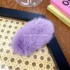 Candy Color Plush Hair Clip Oval Faux Fur Hairpin Soft Fluffy Clip Barrettes Girls Winter Headwear Korean Hair Accessories