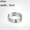 Band Rings Ring Designer Jewelry Titanium Steel Luxury Classic 4mm 5mm 6mm Women with Never Fade Diamond Alloy Fashion Wedding Anniversary Couples Gift