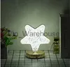 Lâmpadas de mesa Criativo LED Night Light Moon Star Flower Shaped Table Light USB Desktop TV Wall Charging Table Light Decoração do quarto YQ231006