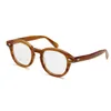 Solglasögon ramar Johnny Depp Lemtosh -glasögon man myopiska optiska glasögon klara len lyx varumärke vintage acetat runda med ruta 231005