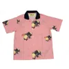 Mężczyźni Pink Golf Flame Le Fleur Tyler Twórca bawełniany koszulka Koszulka wysokiej jakości kieszonkowe krótkie rękawy Top S 2xl #AB2 210626221M