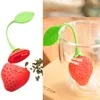 Tea Leaf Sile Lovely Silicone Strawberry Tea BALL Boll Sticks Loose Herbal Spice Infuser Filter TEA TOOLS CB9256S