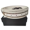 Fashion Classic Men Designer Belts Womens Mens Casual Letter Smooth Buckle Luxury Belt 16 Färger Längd 105-125 cm med låda